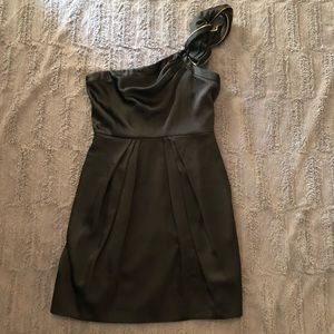 BCBG Mini Black One Shoulder Dress